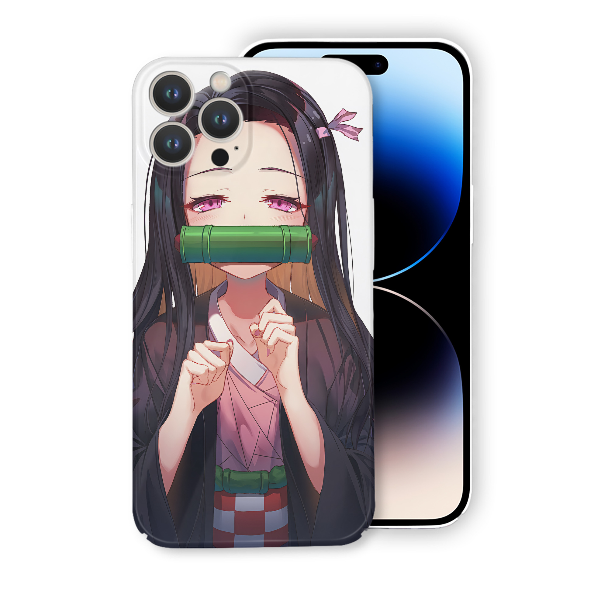 （画像用） 鬼滅の刃（きめつのやいば）竈門 禰󠄀豆子／かまど ねずこ Kamado Nezuko 【iPhone 14シリーズ対応】ハードケース
